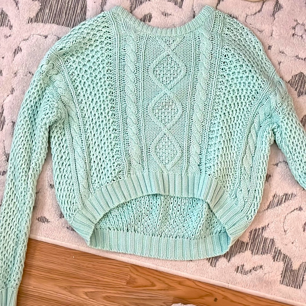 Mint green knit sweater/jumper worn once